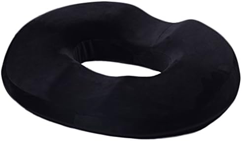 Comfortable Donut Pillow Hemorrhoid Treatment Seat Cushion Better for Tailbone, Sciatica Pain Relief, Pregnancy (Black)