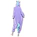 Adult Unisex Blue Unicorn Animal Kigurumi Pajamas Cosplay Birthday Party Wear,New Pueple,Large