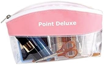 Point Deluxe Pink Pouch and Cosmetic Bag with Clear Sides - Durable Makeup Bag for Cosmetic, Toiletry and Travel Accessories