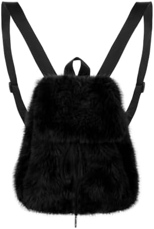 Amazon.com: Ulisty Women Small Faux Rabbit Fur Backpack Furry