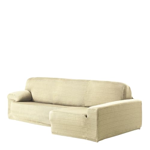Eysa Aquiles elastisch Sofa überwurf Chaise Longue rechts, frontalsicht, Farbe 00-Ecru, Polyester-Baumwolle, 43 x 37 x 14 cm