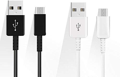 Authentic Short Two 8" USB Type-C Cable for Lenovo ZUK Z1 Also Fast Quick Charges Plus Data Transfer! (White+Black)