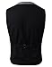 H2H Mens Fashion Business Suit Layered Vest With Chain Rings (CMOV01) BLACK, US S (Asia M)