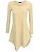 Niceclo Women's Long Sleeve Crewneck Handkerchief Hem Tunic Top