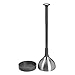 mDesign Bathroom Toilet Bowl Plunger Set with Lift & Lock Cover, Compact Discreet Freestanding Storage Caddy with Base, Modern Design - Heavy Duty Gray/Brushed Stainless Steel