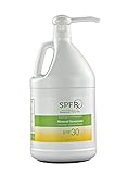 SPF Rx Natural Facial and Body Sunscreen SPF 30 with Zinc Oxide & Titanium Dioxide Mineral Based Sunblock, 1 Gallon