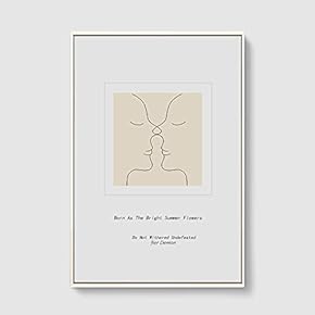 Framed Canvas Home Artwork Decoration Line Art Canvas Wall Art for Living Room, Bedroom - 16x24 inches