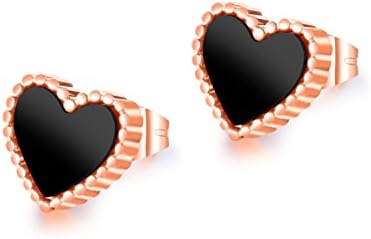 Marwar Heart Shaped earring/White Fire Opal Earrings (Black)