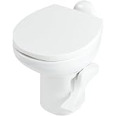 Thetford 42058 Aqua-Magic Style II RV Toilet, White, High Profile | Full china bowl with polymer body, dual action foot flush, full-size residential seat, floor mounted