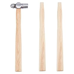 PH PandaHall 1pc Ball Peen Hammer with Two Spare