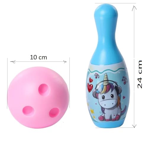 Humming Bird Toys Bowling Game Toy for Kids Set of 6 Large Pins & 1 Ball Toys Bowling Alley Set Premium Sports Learning Toys Multicolor 2