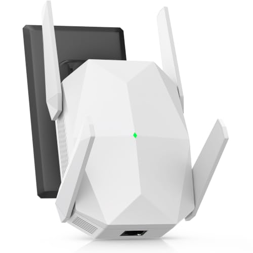 EELEDEN WiFi Extender, 2026 20X WiFi 6 Booster AX3000 Dual Band | (5.8/2.4GHz) 19999 sq.ft Long Range and 150+ Devices, WiFi Extender Signal Booster with Ethernet Port for Home (White)