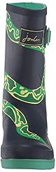 Joules Girls JNR Welly Print Rain Boot, Navy