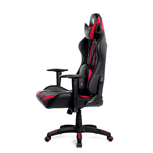 Diablo-X-Ray-Sedia-Gaming-Poltrona-da-Ufficio-Braccioli-2D-Design-Ergonomico-Perforazione-Finta-Pelle-Funzione-di-Inclinazione-Portata-Fino-a-150-kg-Nero-Rosso-L