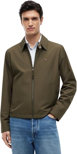 Tommy Hilfiger Mens Packable Ivy Jacket MW0MW40582 Other Jackets, KHAKI (Platinum Olive), XXL