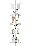 ALLZONE Corner Shower Caddy Tension Pole, 4-Tier