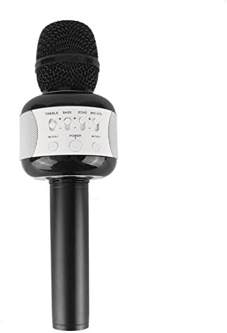 Karaoke Portable Systems Wireless Microphone Karaoke, Aluminum Alloy Bluetooth Handheld Microphones, Stage Stuidio Audio Equipment, Personal KTV for Apple iphone Cellphon Mac Book (Black)