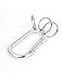 Uxcell a15050800ux0263 Aluminum Carabineer D-Ring Hook 3 Attached Split Rings Clip Holder Silver Tone