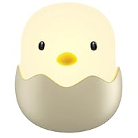 Tecboss Baby Night Light, Cute Chick Night Light for Kids, Soft Silicone Kids Nightlight Rechargeable LED Touch Lamp, Baby Girl Boys Gifts, Birthday Gifts for Toddler Kids