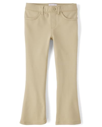 The Children's Place Girls' Uniform Ponte Flare Leg Pants
