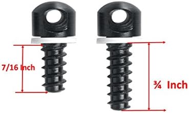 1 Pc 7/16" Short and 1 Pc 3/4" Long Swivel Sling Wood Screw Studs by Golden Eye Tactical