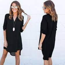 vestido chemise feminino