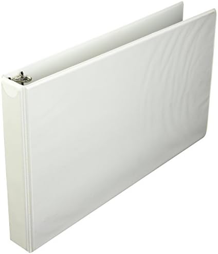 11x17 8.5x14 1-Inch Angle-D Ring White Vinyl Binder (315980)