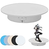 JAYEGT Motorized Rotating Display Stand, 7.87inch /17.6lbs Load, 360 Degree Electric Rotating Turntable for Photography Produ