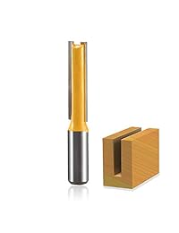 Punta recta de vástago de 0.5 in, doble flauta de enrutador recto con 1 2" de diámetro, cortador de carburo de 2.0 in de longitud