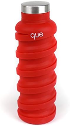 que Bottle | Designed for Travel and Outdoor. Collapsible Water Bottle - Food-Grade Silicone/BPA Free/Lightweight/Eco-Friendly - 20oz (1st Generation)