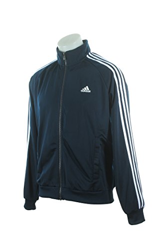adidas Men's Essentials 3-Stripe Tricot Track Jacket, Collegiate Navy/White, X-Small