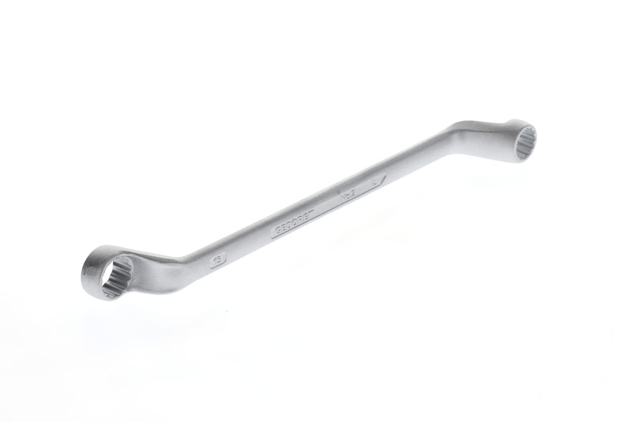 GEDORE Double-ended ring spanner, AF 13+15 mm, Offset, 5° angled, Slender, Bi-hex, UD profile, Spanner, 2 13X15