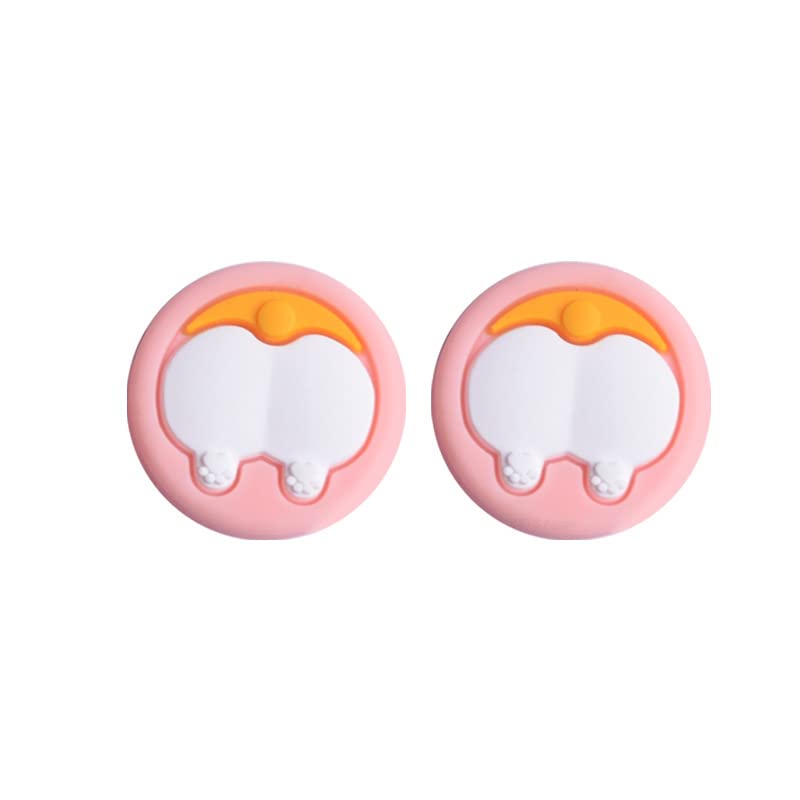 Corgi Buttocks Cute Switch Thumb Grip Caps Controller Thumbstick Grips Caps Covers for Switch NS Grip Analog Joystick Accessories (Pink)