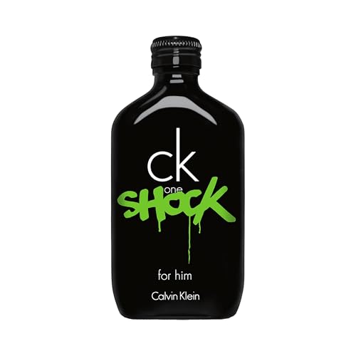 CK One Shock Eau de Toilette para hombre | Fragancia masculina fresca con notas de lavanda, pachulí y mandarina | Atemporal y de larga duración | 100ml
