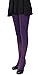CozyWow Women's 80D Soft Solid Color Semi Opaque Footed Tights High Waist Womens Tights Purple