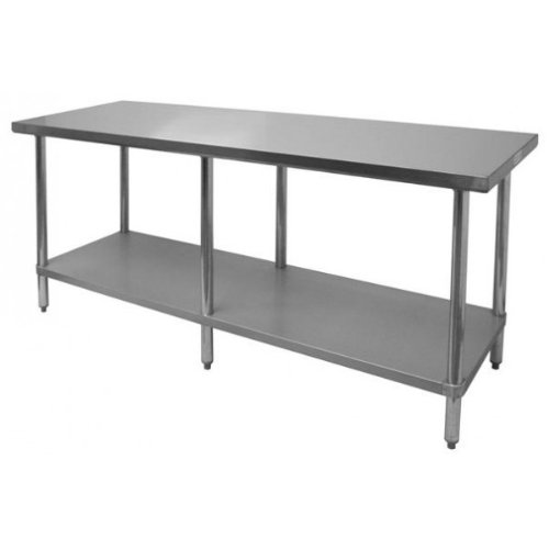 Thunder Group SLWT43084F Work Table, 30" x 84" x 35", 18 gauge/430 Stainless St…