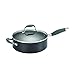 Anolon Advanced Hard Anodized Nonstick Saute Pan / Frying Pan / Fry Pan with helper handle - 4 Quart, Gray
