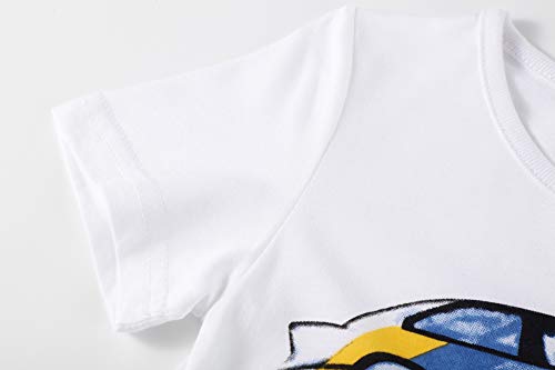 BIBNice Little Boys Summer Outfits Short Sleeve Playwear Sets Cotton Car Size 3