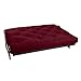 Mozaic Twin Size 6-inch Cotton Twill Futon Mattress, Burgundy