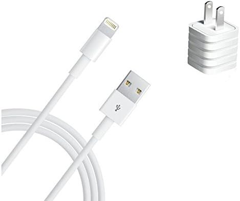 Charger,Iphone Usb Wall charger with Usb Lightning Cable charging for iPhone Se 5 5S 5C 6 6S Plus 7/7plus Ipod Touch 5, Nano 7Th (White)