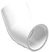 GF Piping Systems PVC Pipe Fitting, 45 Degree Elbow, Schedule 40, White, 1