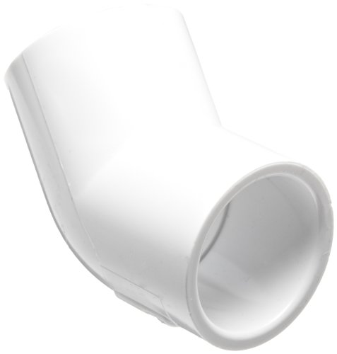 GF Piping Systems PVC Pipe Fitting, 45 Degree Elbow, Schedule 40, White, 1" Slip Socket