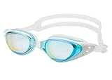 Aquazone Adjustable Swimming Goggles Premium UV Protection-Anti Fog Swim Goggles-Free Case-Great Adult, Men's, Women's, Youth, Kid's or Child Swim Goggles (Aqua)