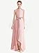 Milumia Women's Color-Block Chiffon Loose Long Maxi Dress Pink Small