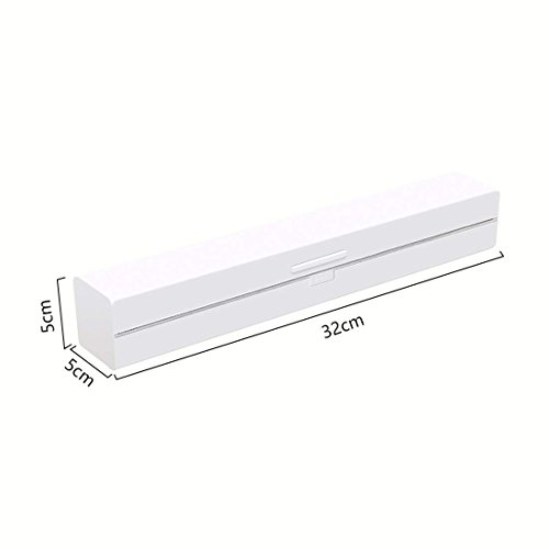YOMYM Plastic Wrap Cutter Aluminum Foil and Food Film Dispenser with Magnetic Food Hanging Film Slicer - Fixed in The Refrigerator