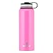 Winterial 40-Ounce (Oz) Insulated Water Bottle, Double Walled HOT and Cold, Vacuum Sealed, Pink, Thermos