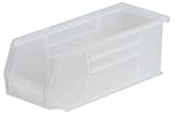 Akro-Mils 30224 Plastic Storage Stacking AkroBin, 11-Inch by 4-Inch by 4-Inch, Clear, Case of 12