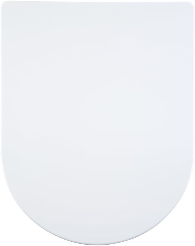 AQUALONA Premium Thermoplastic Toilet Seat D Shape Soft Close White