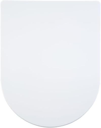 AQUALONA Premium Thermoplastic Toilet Seat D Shape Soft Close White