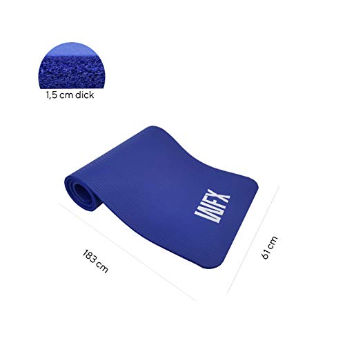 World-Fitness-Fitnessmatte-Yogamatte-Yamuna-183-x-61-x-15-cm-inkl-Tragegurt-rutschfest-robust-Gymnastikmatte-ideal-fuer-Yoga-Pilates-Workout-Outdoor-Gym-Home